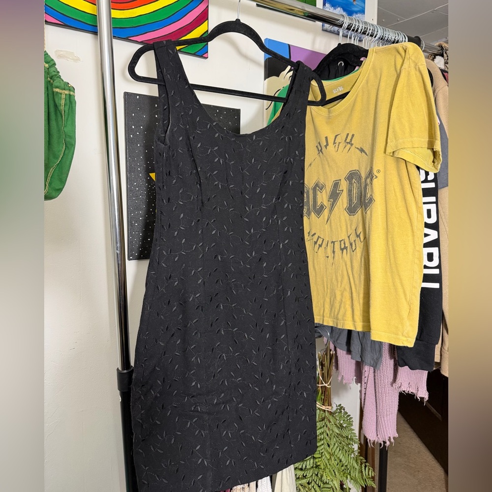 The Limited Black Rayon Wool Dress